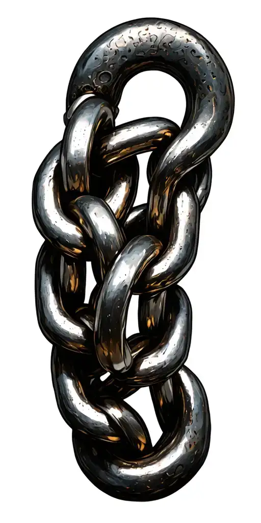 Metal Chainlink With Hook Intertwined