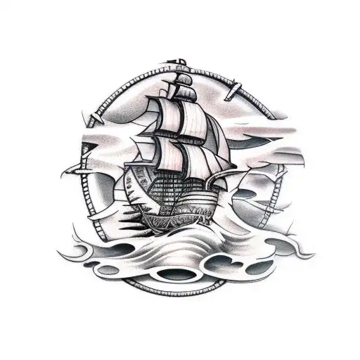 Half Sleeve Pirate Ship