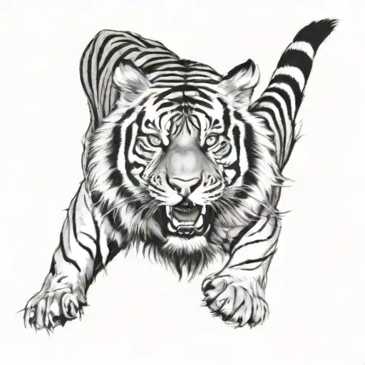 Line Art Tiger