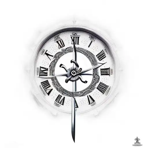 Sword Going Through A Clock