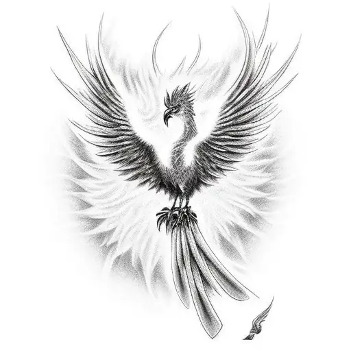 Phoenix Rising From An Ankh