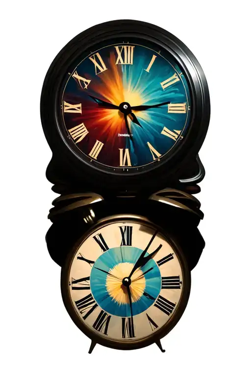 2 Clocks One On Top And One Under The Other