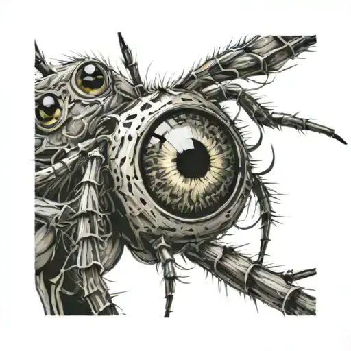 Spider And Eye Surrounded