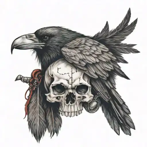 Viking Blood Crow Skull