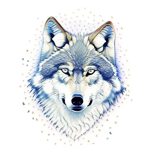 Wolf With Butterflies