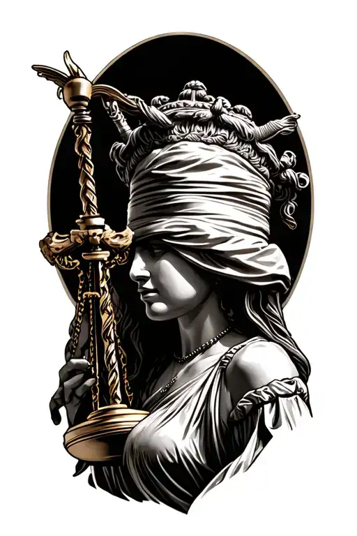 Lady Justice Blindfolded