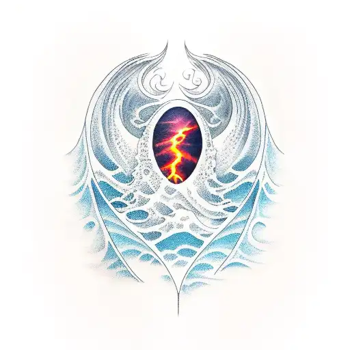 Ocean Wave And Lightning