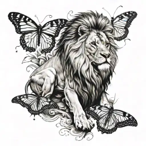 Buba D Monarch With An Eale And A Lion On My Back