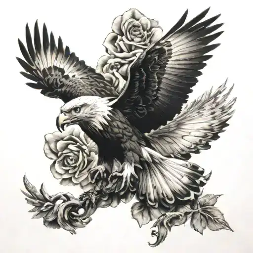 Buba D Monarch With An Eagle Fighting