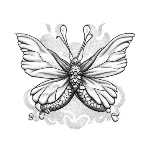 Dragon Holding An Orb That Has A Butterfly In It