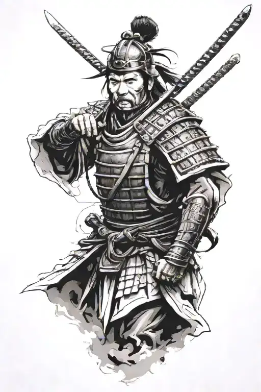Samurai Warrior Holding