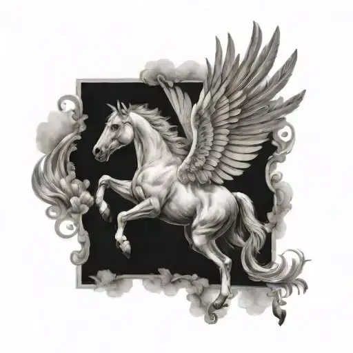Pegasus Horse With Wings Flying