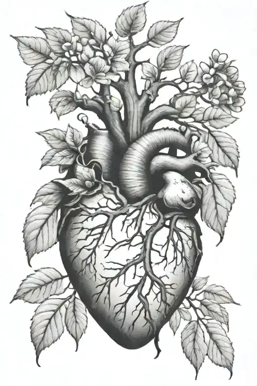 Tree Of Life Growing Out Of Anatomically Correct Heart