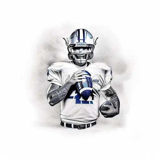 A Football Player Wrestling A Navy Seal