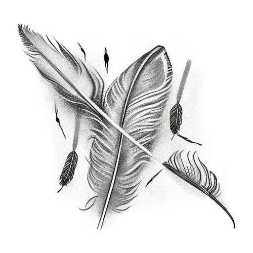 Feather With Number 18 Inside Of It