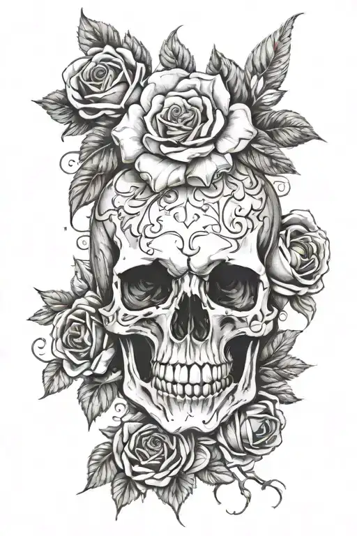 Skull And Roses