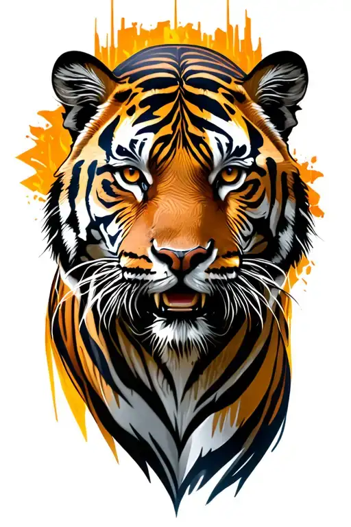 Tiger Head Tattoo Design
