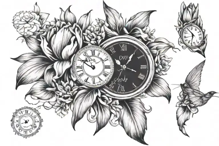 Iris Tulip Sunflower Xiivx Clock Arrow Play Hurt Letters