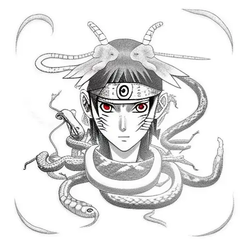 Uchiha Itachi With A Scorpion And A Snake