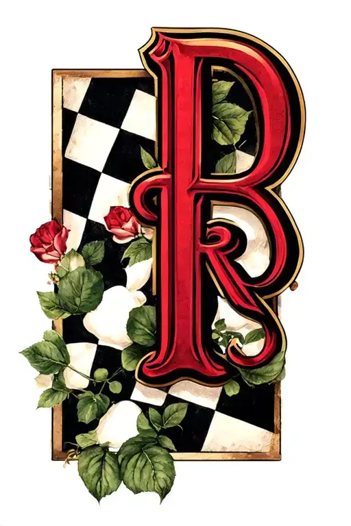 2 Checker Pieces With Initials P & R Under Them