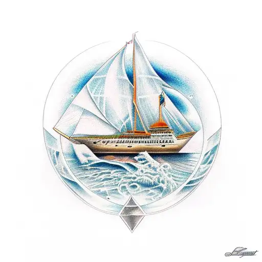 Hourglass With Ship Inside