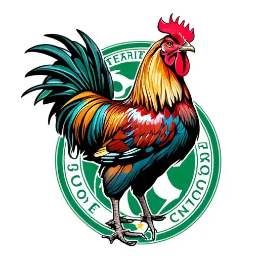 Tottenham Cockerel Stood Upon Celtic Fc Logo