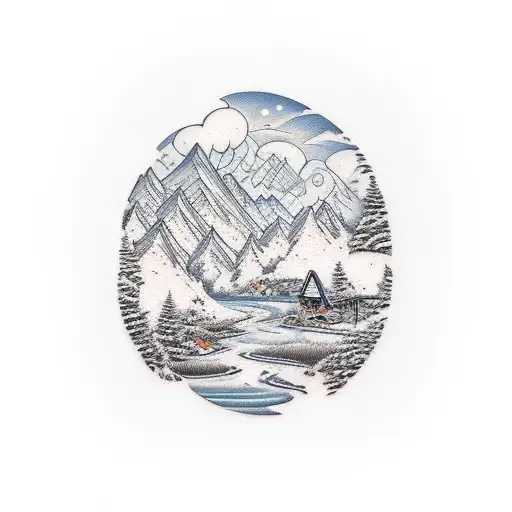 Mountain Scene River Scene Bear Firepit Dragonfly