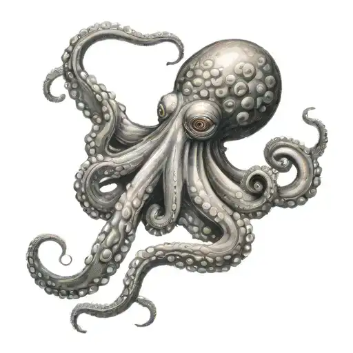 Octopus Above Knee With Tentacles Wrapping