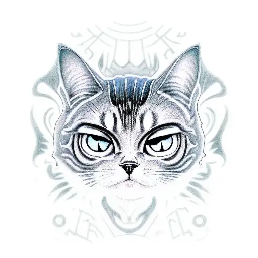 A Spooky And Mystical Anime-inspired Scene Featuring Children And A Cat