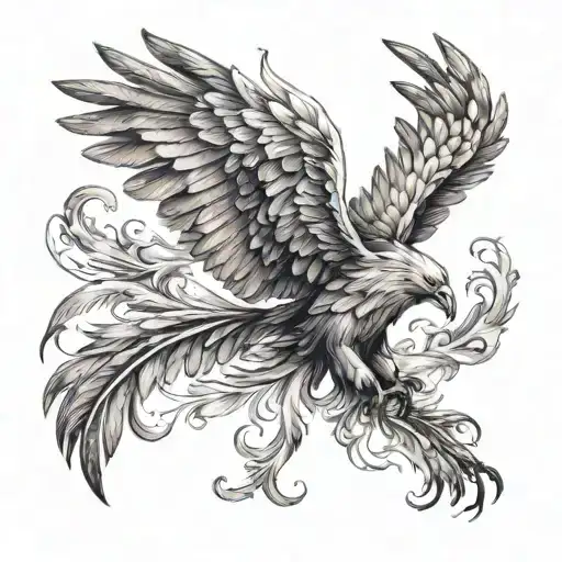 Phoneix Rising Phoenix Wings Spread
