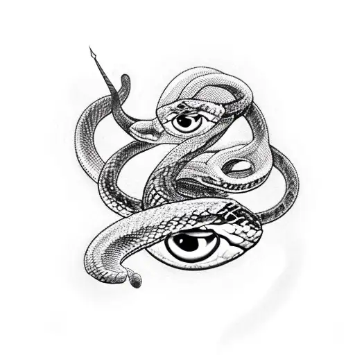 Snake With Nany Eyes