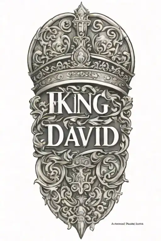 King David Name Written