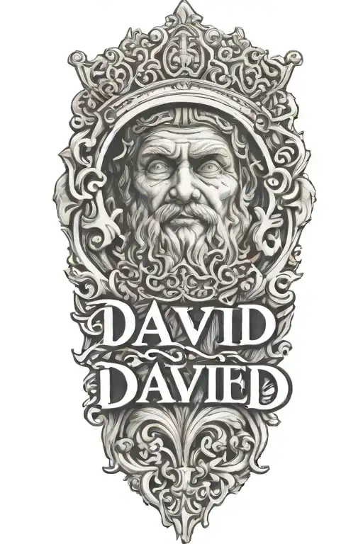 King David Name Written