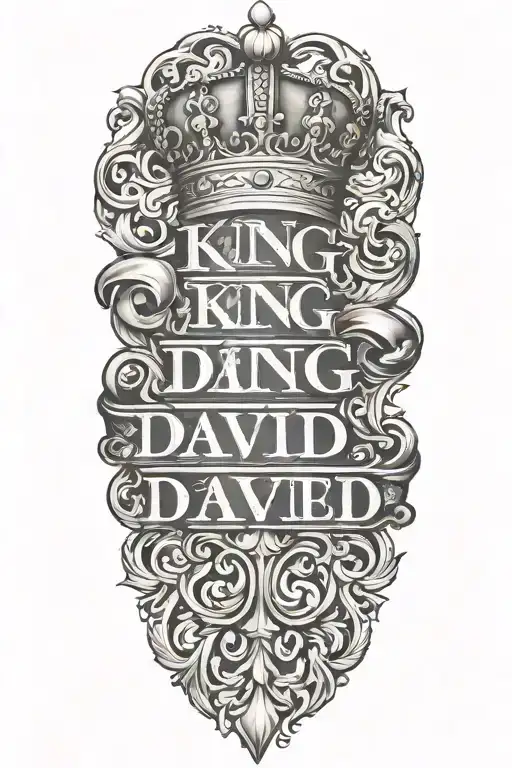 King David Name Vertical