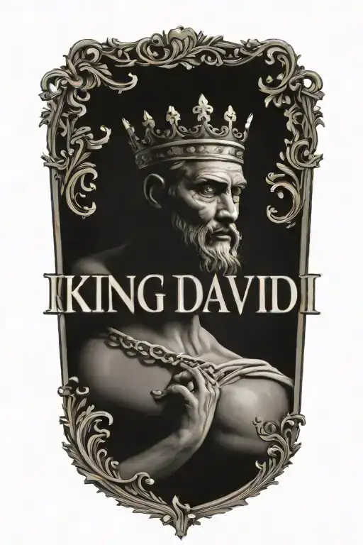 King David Iii Name Tattoo Design Featuring