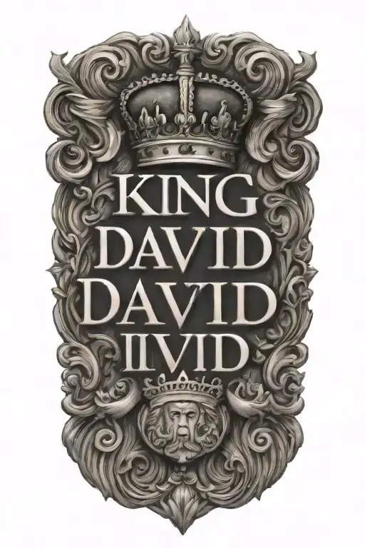King David Iii Name Tattoo Design
