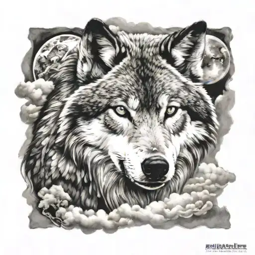 Wolf Plus Indian Clouds