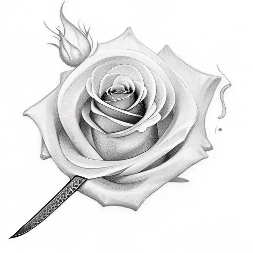 Sword With Rose Around It