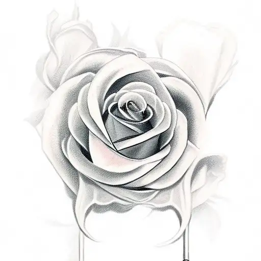 Sword With A Rose Wrapped Around It