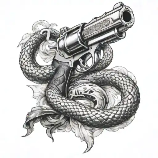Gun And Snake Greek Gods