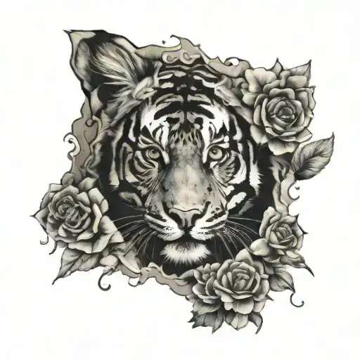 Woman Eyes And Tiger Eyes