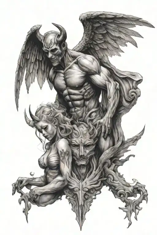 Devil Behind Angel