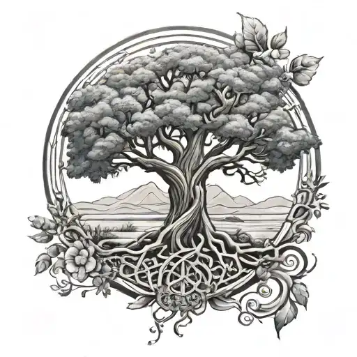 Tree Of Life And Peace Symbol
