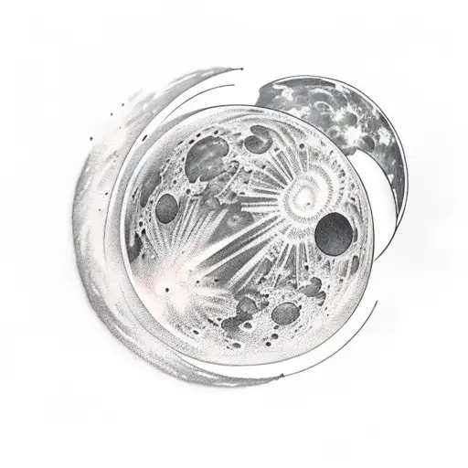 A Detailed Moon During A Solar Eclipse