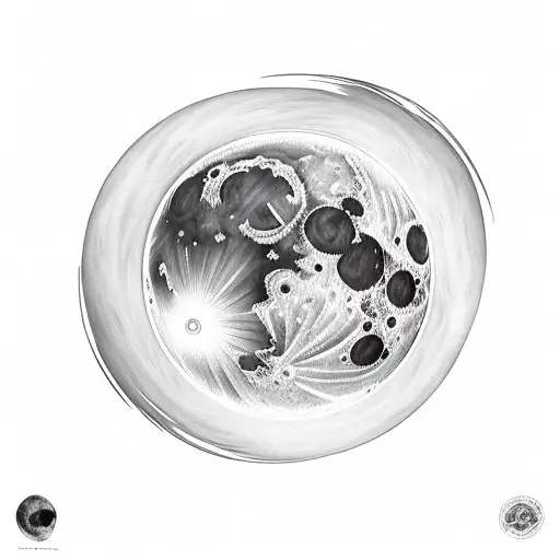 A Detailed Moon During A Solar Eclipse