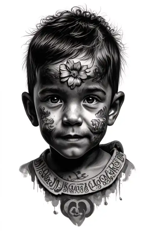 Kids Realistic Tattoo Photo