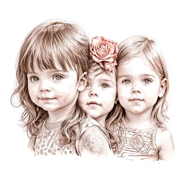 Kids Realistic Tattoo Photo