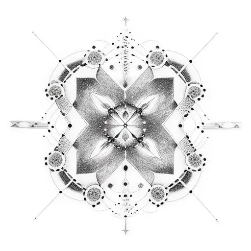A Dotwork Representation Of The Infinite Symbol With Constellations Inside
