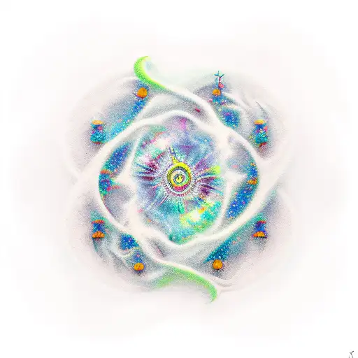 Colorful Consteltion Forming An Infinite Symbol