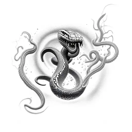 Snake Demon Dripping Blood